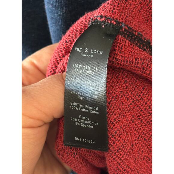 Rag & Bone Vacation Indigo Graphic Sweatshirt Mens Size L New York New - Picture 5 of 6